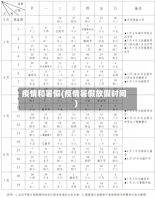疫情和暑假(疫情暑假放假时间)