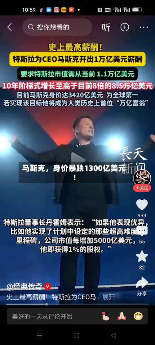 马斯克，身价暴跌1300亿美元！-第3张图片