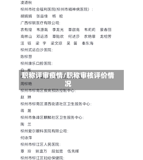 职称评审疫情/职称审核评价情况-第2张图片