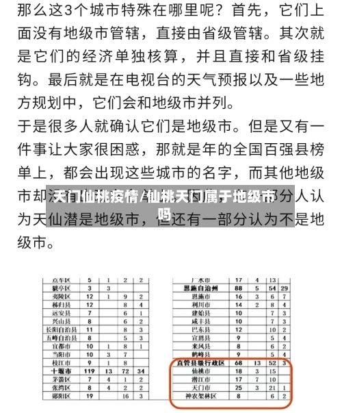 天门仙桃疫情/仙桃天门属于地级市吗-第2张图片