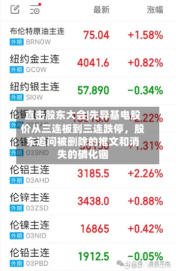 直击股东大会|先导基电股价从三连板到三连跌停，股东追问被删除的推文和消失的磷化铟-第2张图片