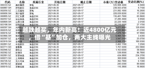 越跌越买，年内新高！近4800亿元	，借“基”加仓，两大主线曝光-第3张图片