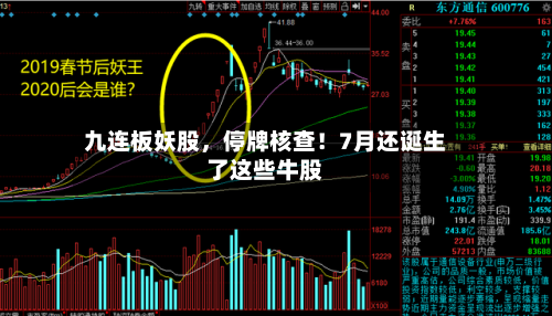 九连板妖股，停牌核查！7月还诞生了这些牛股-第3张图片