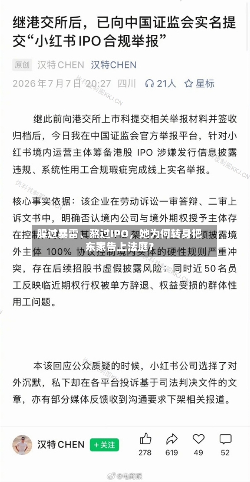 躲过暴雷、熬过IPO，她为何转身把东家告上法庭？-第2张图片