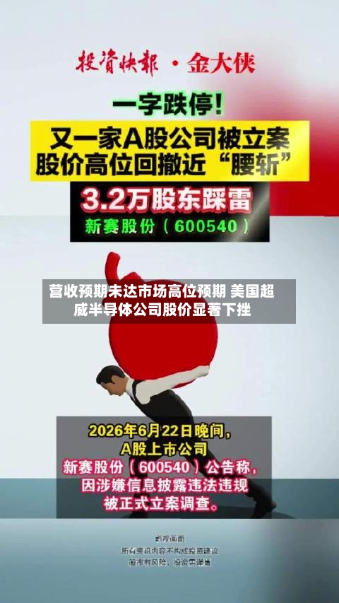 营收预期未达市场高位预期 美国超威半导体公司股价显著下挫