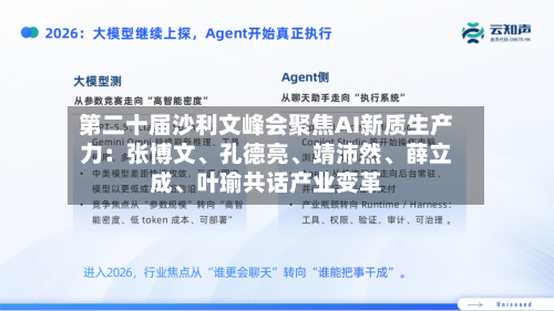 第二十届沙利文峰会聚焦AI新质生产力：张博文、孔德亮、靖沛然、薛立成、叶瑜共话产业变革