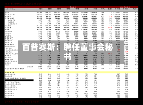 百普赛斯：聘任董事会秘书
