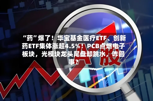“药”爆了！华宝基金医疗ETF、创新药ETF集体涨超4.5%！PCB点燃电子板块	，光模块龙头尾盘却跳水，咋回事？-第2张图片