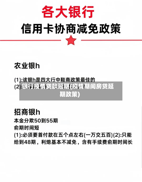 银行疫情贷款延期(疫情期间房贷延期政策)-第3张图片