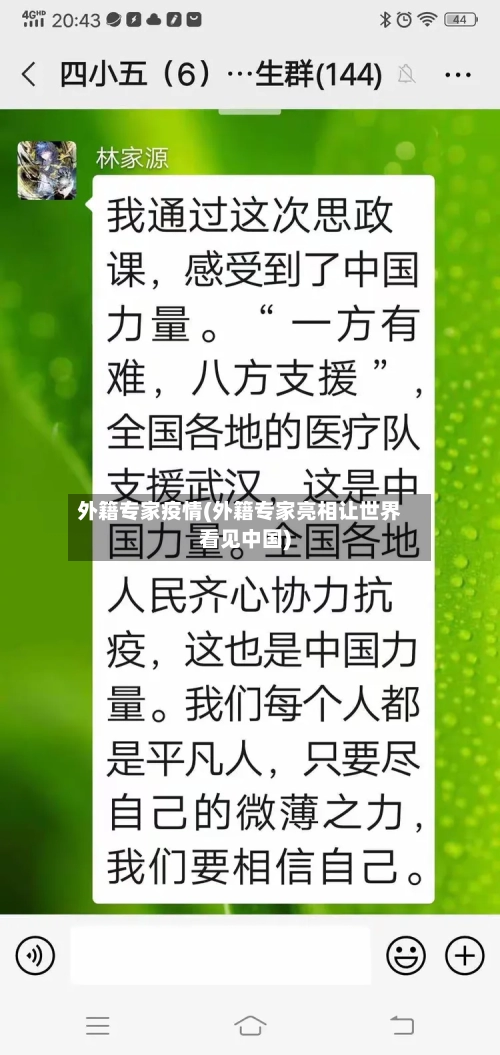外籍专家疫情(外籍专家亮相让世界看见中国)-第2张图片