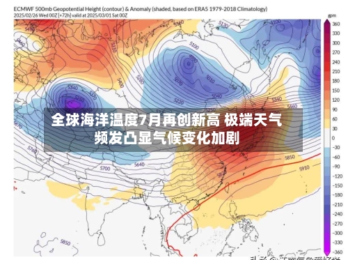 全球海洋温度7月再创新高 极端天气频发凸显气候变化加剧