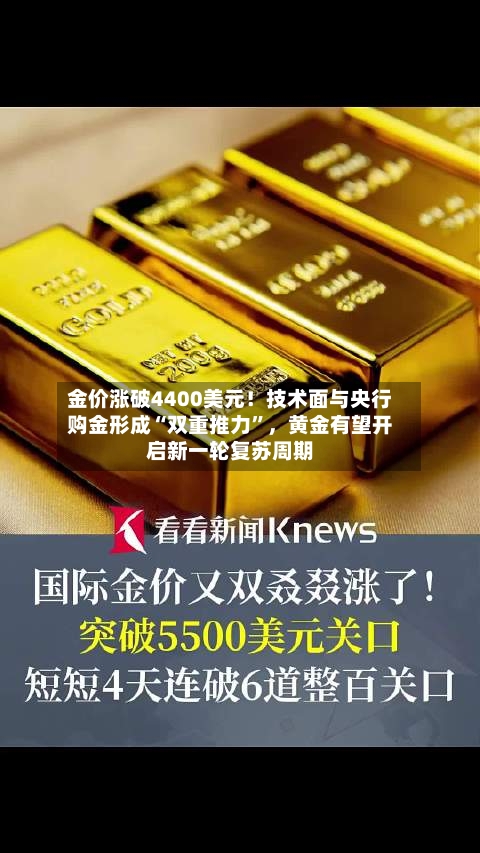 金价涨破4400美元！技术面与央行购金形成“双重推力”，黄金有望开启新一轮复苏周期-第2张图片