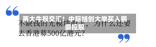 两大牛股交汇！中际旭创大举买入鹏鼎控股-第2张图片