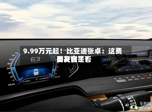 9.99万元起！比亚迪张卓：这费用，友商是否要开会了？-第3张图片
