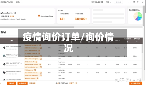 疫情询价订单/询价情况