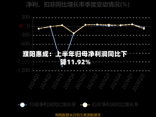 濮阳惠成：上半年归母净利润同比下降11.92%