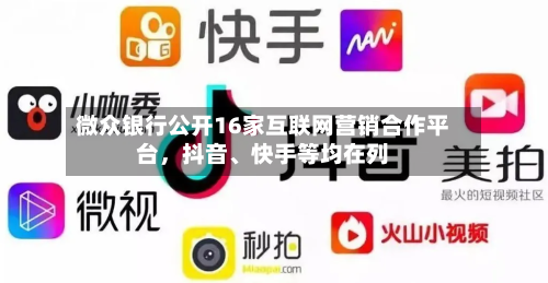 微众银行公开16家互联网营销合作平台，抖音、快手等均在列-第3张图片