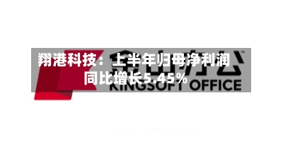 翔港科技：上半年归母净利润同比增长5.45%