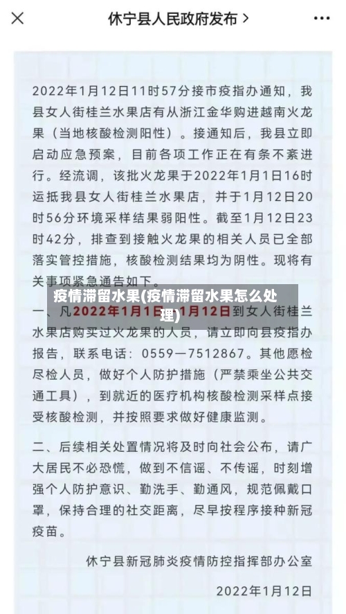 疫情滞留水果(疫情滞留水果怎么处理)-第2张图片
