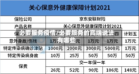 必要服务疫情/必要服务的高端说法有哪些-第2张图片