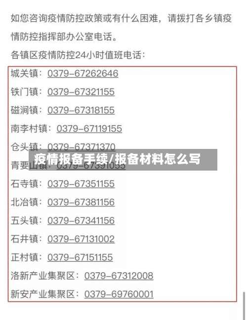 疫情报备手续/报备材料怎么写