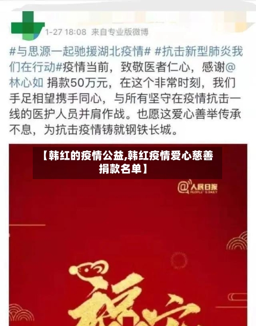 【韩红的疫情公益,韩红疫情爱心慈善捐款名单】-第2张图片