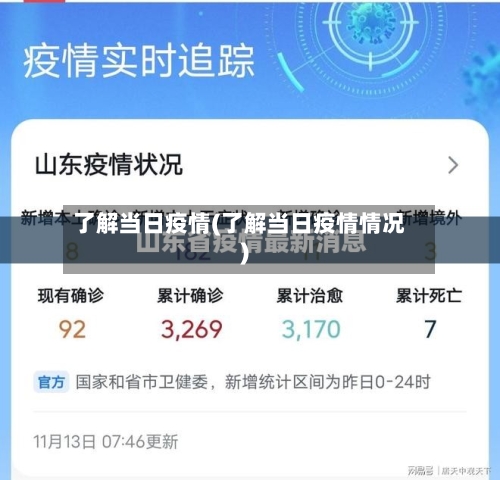 了解当日疫情(了解当日疫情情况)