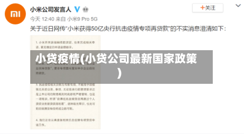 小贷疫情(小贷公司最新国家政策)-第3张图片