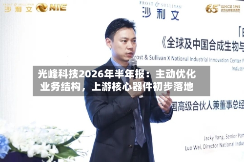 光峰科技2026年半年报：主动优化业务结构	，上游核心器件初步落地-第3张图片
