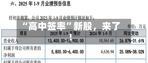 “高中签率”新股，来了！-第3张图片