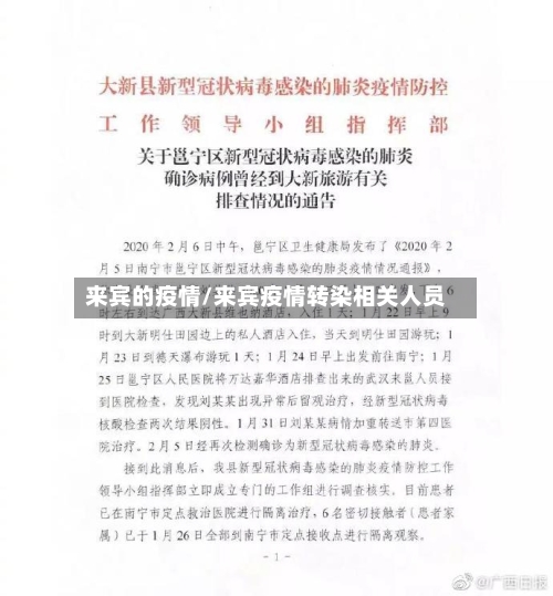 来宾的疫情/来宾疫情转染相关人员