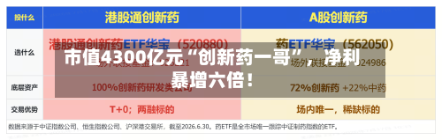 市值4300亿元“创新药一哥	”	，净利暴增六倍！-第2张图片