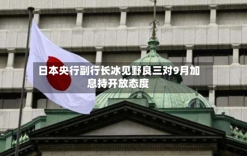 日本央行副行长冰见野良三对9月加息持开放态度