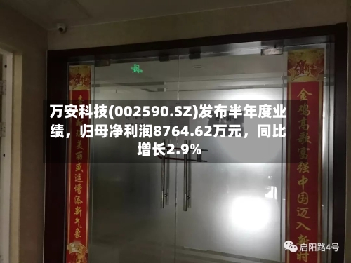 万安科技(002590.SZ)发布半年度业绩	，归母净利润8764.62万元，同比增长2.9%-第2张图片
