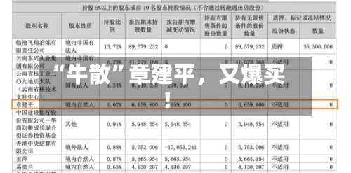 “牛散	”章建平，又爆买！-第2张图片
